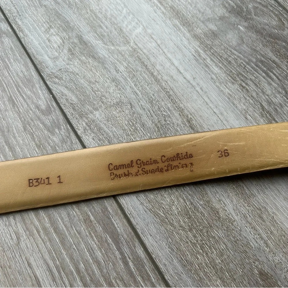 Vintage Quo Vadis Camel Grain Cowhide Brushed Suede Lining  Belt - Picture 12 of 15